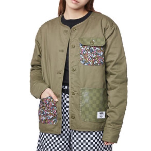Vans X Liberty of London Olive Patchwork Jacket, XS - Picture 15 of 15
